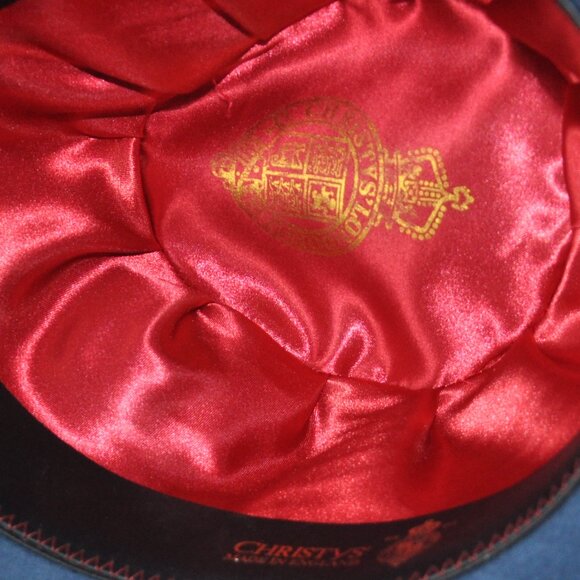 Christys' London Blue 100% Wool Felt Big Brim Fedora Hat M Handmade England - Picture 9 of 13